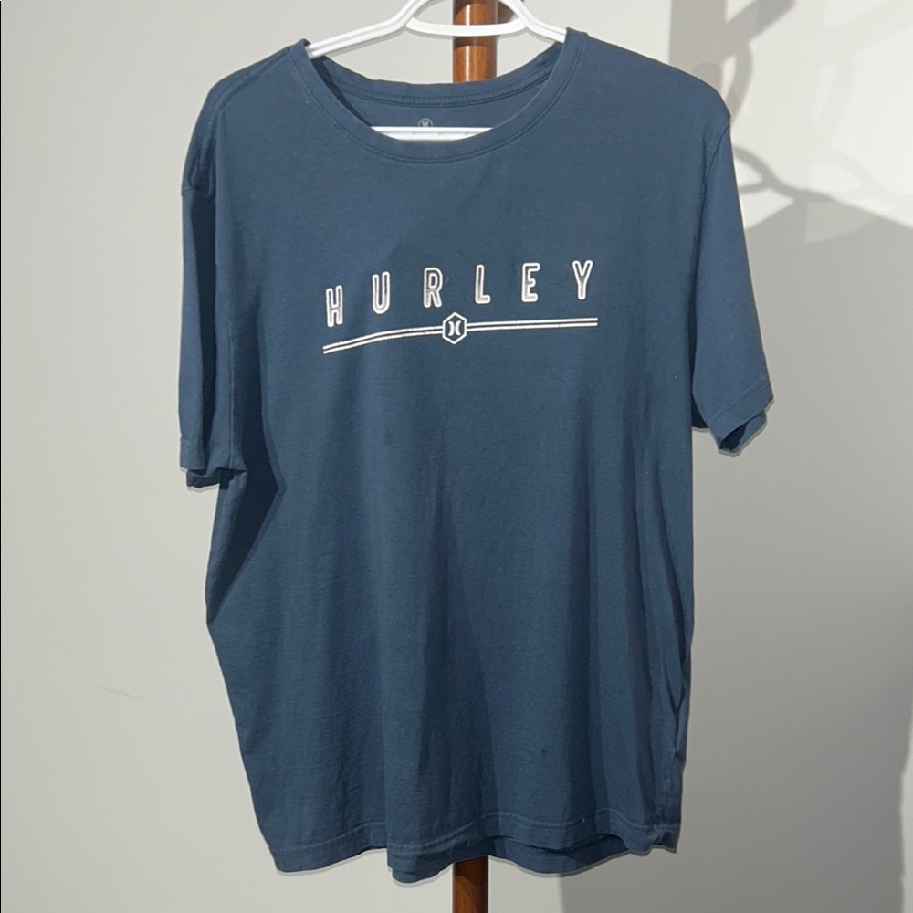 Hurley Blue Short Sleeve Tee Casual Crew Neck
